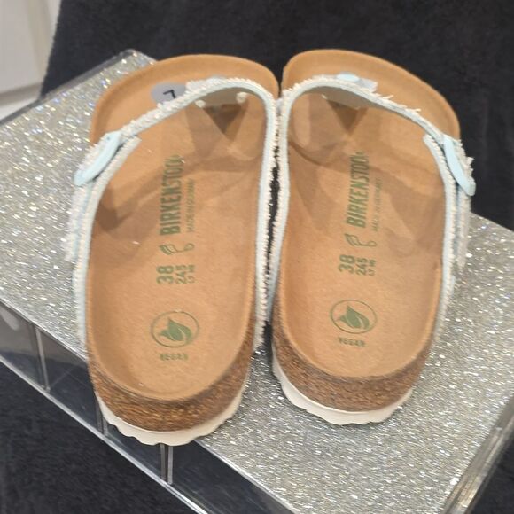 Birkenstock Gizeh Vegan Birko-Flor Sandals- Light Blue - Picture 12 of 12